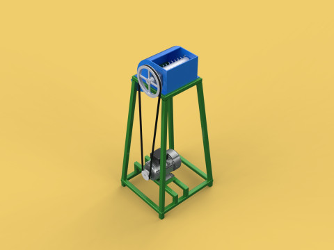 ORGANIC WASTE SHREDDER CRUSHER VEGETABLE COCOPEAT GRIND MACHINE Modelo 3D