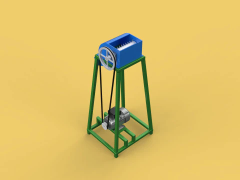 ORGANIC WASTE SHREDDER CRUSHER VEGETABLE COCOPEAT GRIND MACHINE 3D Model
