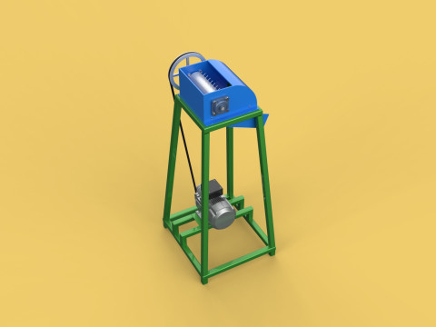 ORGANIC WASTE SHREDDER CRUSHER VEGETABLE COCOPEAT GRIND MACHINE Modelo 3D