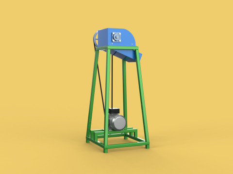 ORGANIC WASTE SHREDDER CRUSHER VEGETABLE COCOPEAT GRIND MACHINE Modelo 3D