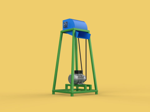 ORGANIC WASTE SHREDDER CRUSHER VEGETABLE COCOPEAT GRIND MACHINE Modelo 3D
