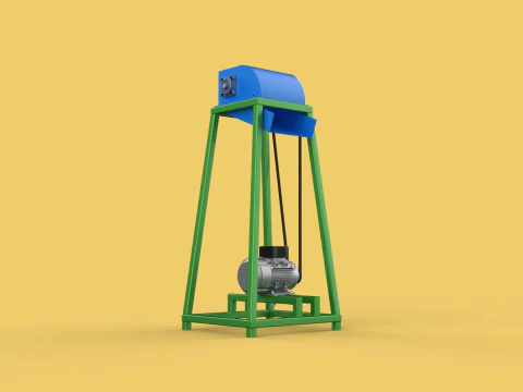 ORGANIC WASTE SHREDDER CRUSHER VEGETABLE COCOPEAT GRIND MACHINE 3D Model