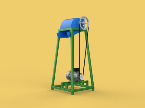 ORGANIC WASTE SHREDDER CRUSHER VEGETABLE COCOPEAT GRIND MACHINE Modelo 3D