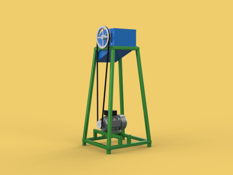ORGANIC WASTE SHREDDER CRUSHER VEGETABLE COCOPEAT GRIND MACHINE Modelo 3D