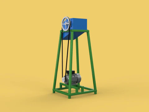 ORGANIC WASTE SHREDDER CRUSHER VEGETABLE COCOPEAT GRIND MACHINE 3D Model