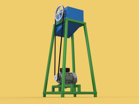 ORGANIC WASTE SHREDDER CRUSHER VEGETABLE COCOPEAT GRIND MACHINE Modelo 3D