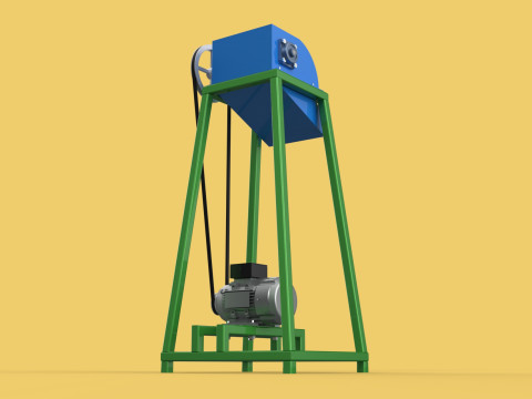 ORGANIC WASTE SHREDDER CRUSHER VEGETABLE COCOPEAT GRIND MACHINE Modelo 3D