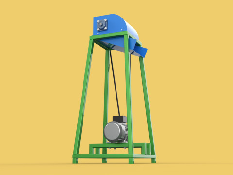 ORGANIC WASTE SHREDDER CRUSHER VEGETABLE COCOPEAT GRIND MACHINE Modelo 3D
