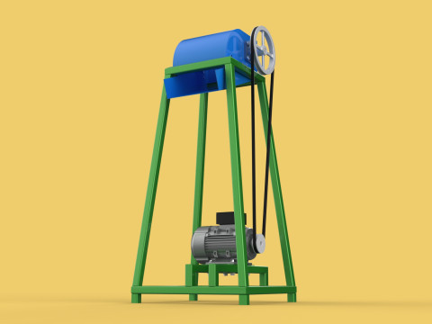 ORGANIC WASTE SHREDDER CRUSHER VEGETABLE COCOPEAT GRIND MACHINE Modelo 3D