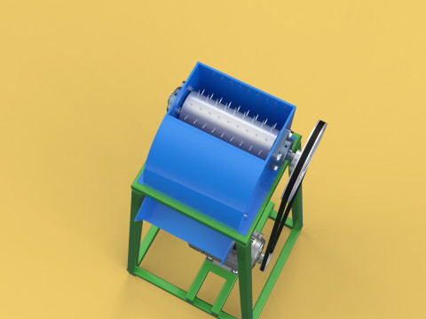 ORGANIC WASTE SHREDDER CRUSHER VEGETABLE COCOPEAT GRIND MACHINE Modelo 3D