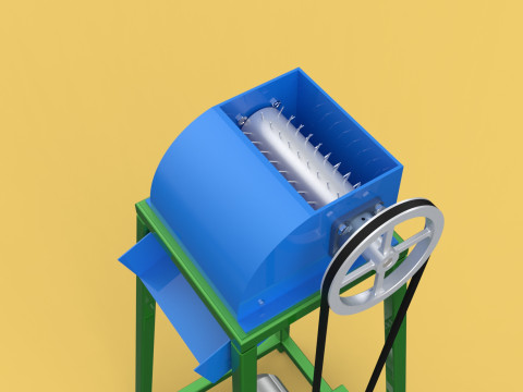 ORGANIC WASTE SHREDDER CRUSHER VEGETABLE COCOPEAT GRIND MACHINE Modelo 3D