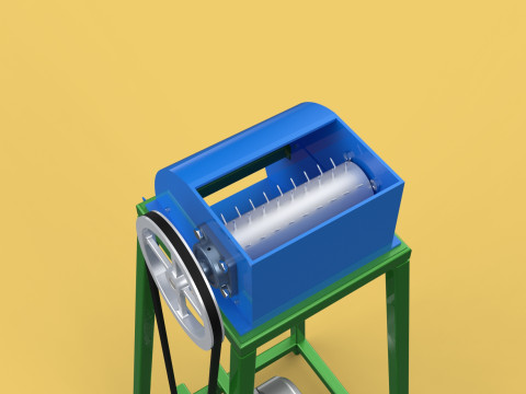 ORGANIC WASTE SHREDDER CRUSHER VEGETABLE COCOPEAT GRIND MACHINE Modelo 3D