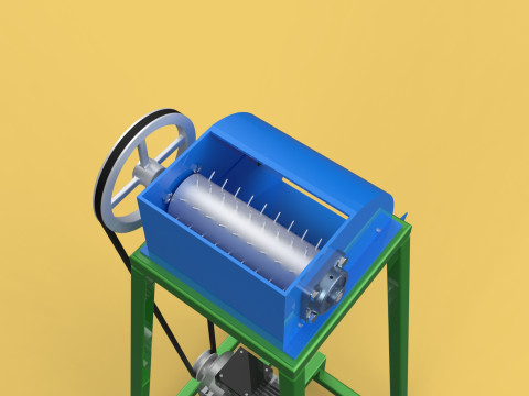 ORGANIC WASTE SHREDDER CRUSHER VEGETABLE COCOPEAT GRIND MACHINE Modelo 3D