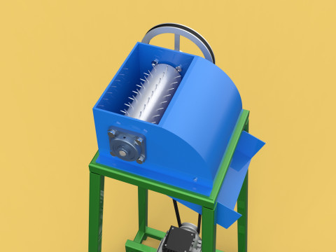 ORGANIC WASTE SHREDDER CRUSHER VEGETABLE COCOPEAT GRIND MACHINE Modelo 3D