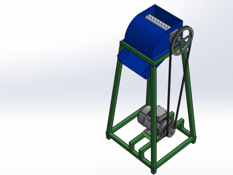 ORGANIC WASTE SHREDDER CRUSHER VEGETABLE COCOPEAT GRIND MACHINE Modelo 3D