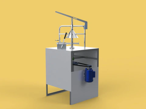 YOUNG GREEN COCONUT PEELING PEELER MACHINE CUT TOOL REMOVAL SKIN 3D Model