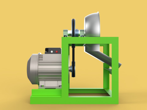 AUTOMATIC COCONUT GRATING MACHINE GRATER SCRAPER CHOPPER 3D मॉडल