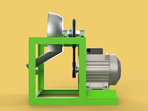 AUTOMATIC COCONUT GRATING MACHINE GRATER SCRAPER CHOPPER 3D Model