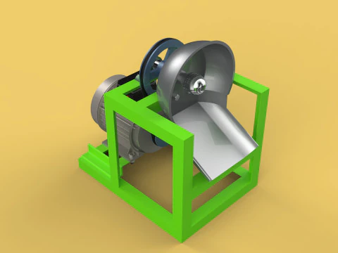 AUTOMATIC COCONUT GRATING MACHINE GRATER SCRAPER CHOPPER 3D Model