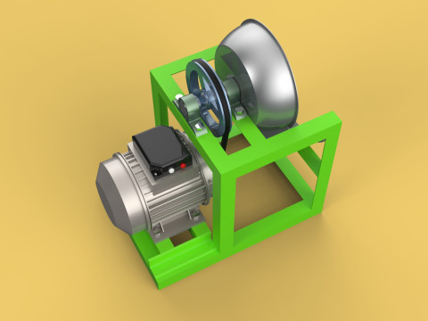 AUTOMATIC COCONUT GRATING MACHINE GRATER SCRAPER CHOPPER 3D मॉडल