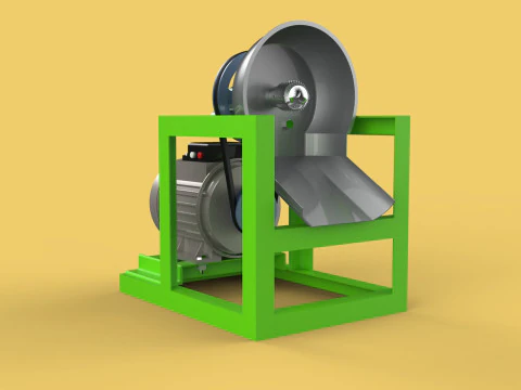 AUTOMATIC COCONUT GRATING MACHINE GRATER SCRAPER CHOPPER 3D Model