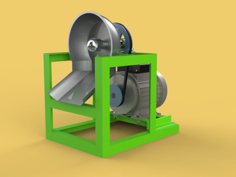 AUTOMATIC COCONUT GRATING MACHINE GRATER SCRAPER CHOPPER 3D मॉडल