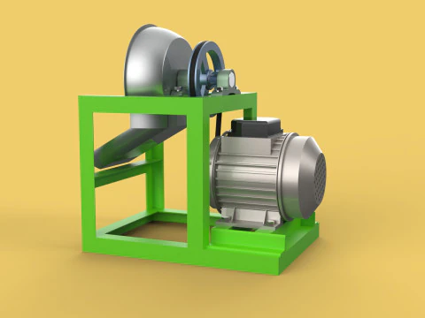 AUTOMATIC COCONUT GRATING MACHINE GRATER SCRAPER CHOPPER 3D Model