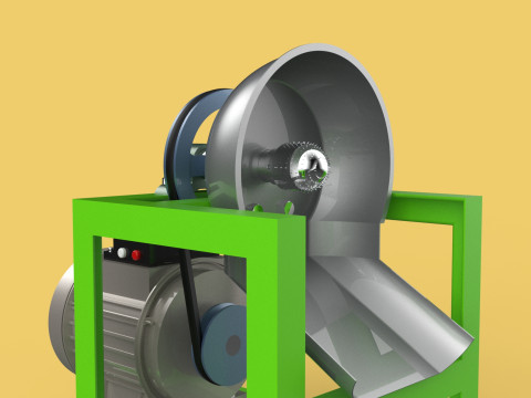 AUTOMATIC COCONUT GRATING MACHINE GRATER SCRAPER CHOPPER 3D मॉडल