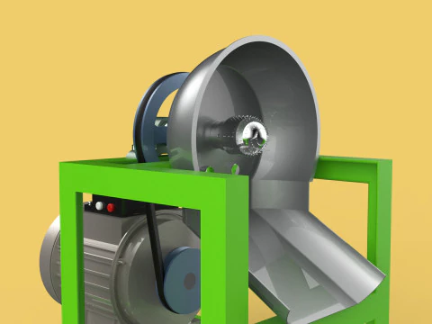 AUTOMATIC COCONUT GRATING MACHINE GRATER SCRAPER CHOPPER 3D Model