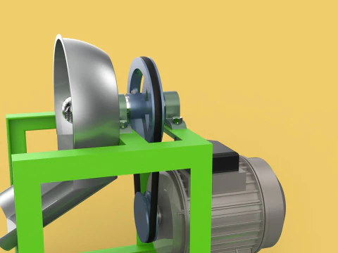 AUTOMATIC COCONUT GRATING MACHINE GRATER SCRAPER CHOPPER 3D Model