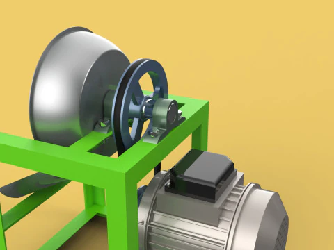 AUTOMATIC COCONUT GRATING MACHINE GRATER SCRAPER CHOPPER 3D Model