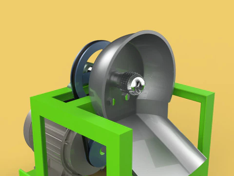 AUTOMATIC COCONUT GRATING MACHINE GRATER SCRAPER CHOPPER 3D Model