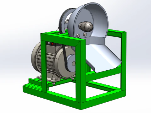 AUTOMATIC COCONUT GRATING MACHINE GRATER SCRAPER CHOPPER 3D Model