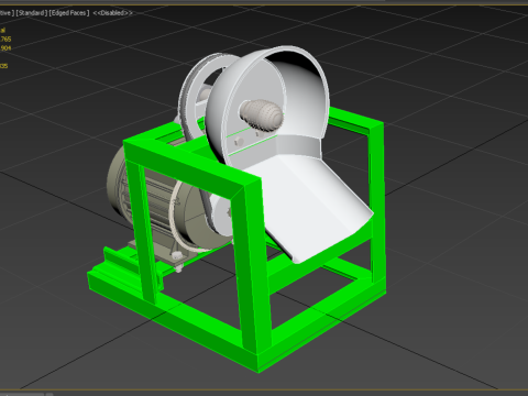 AUTOMATIC COCONUT GRATING MACHINE GRATER SCRAPER CHOPPER 3D मॉडल