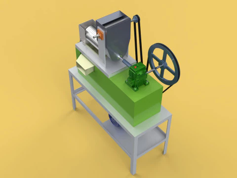 EXTRACTOR DE CREMA DE LECHE DE COCO PRENSA EXPRIMIDOR TRITURADORA Modelo 3D