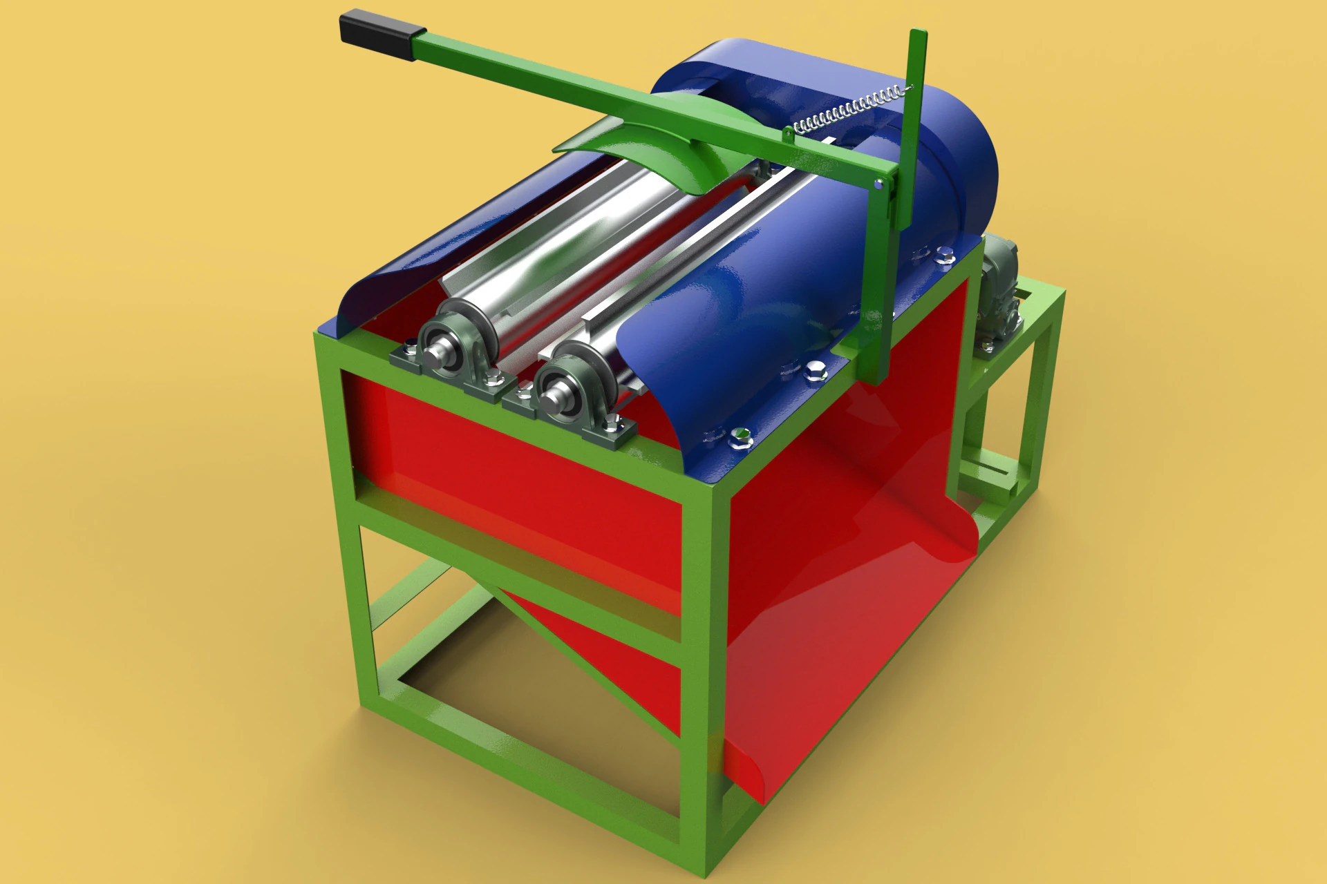 COCONUT PEELING MACHINE PEELER DEHUSKER TOOL REMOVAL SKIN FRUIT 3D Model .c4d .max .obj .3ds .fbx .stl .blend