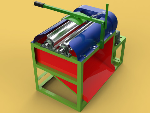 COCONUT PEELING MACHINE PEELER DEHUSKER TOOL REMOVAL SKIN FRUIT 3D Model