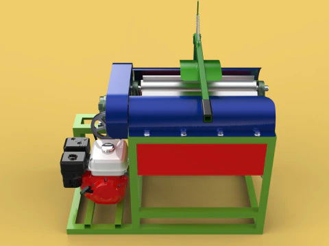 COCONUT PEELING MACHINE PEELER DEHUSKER TOOL REMOVAL SKIN FRUIT 3D Model