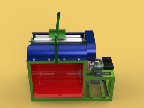 COCONUT PEELING MACHINE PEELER DEHUSKER TOOL REMOVAL SKIN FRUIT 3D-Modell