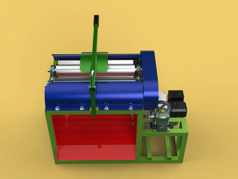 COCONUT PEELING MACHINE PEELER DEHUSKER TOOL REMOVAL SKIN FRUIT 3D Model