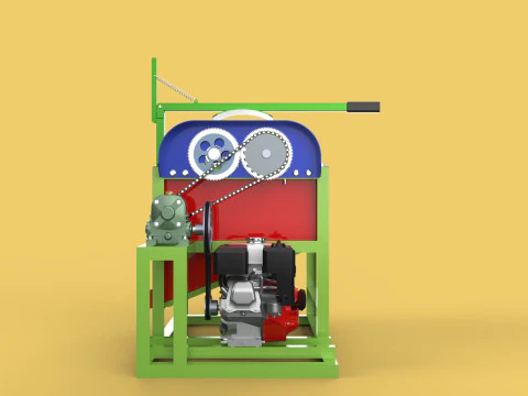 COCONUT PEELING MACHINE PEELER DEHUSKER TOOL REMOVAL SKIN FRUIT 3D Model