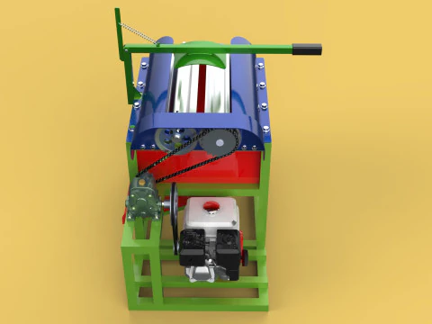 COCONUT PEELING MACHINE PEELER DEHUSKER TOOL REMOVAL SKIN FRUIT 3D Model