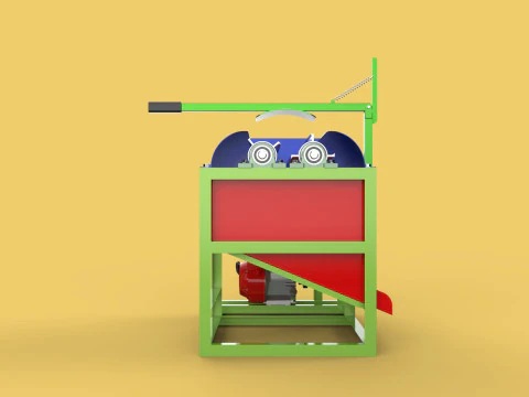 COCONUT PEELING MACHINE PEELER DEHUSKER TOOL REMOVAL SKIN FRUIT 3D Model