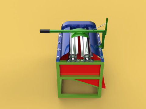 COCONUT PEELING MACHINE PEELER DEHUSKER TOOL REMOVAL SKIN FRUIT 3D-Modell