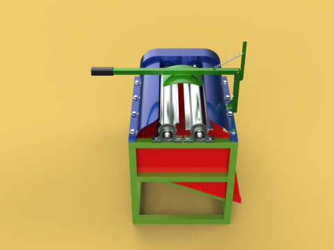 COCONUT PEELING MACHINE PEELER DEHUSKER TOOL REMOVAL SKIN FRUIT 3D Model