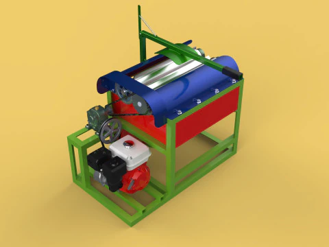 COCONUT PEELING MACHINE PEELER DEHUSKER TOOL REMOVAL SKIN FRUIT 3D Model