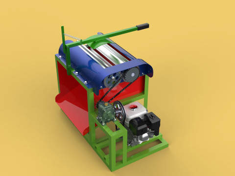 COCONUT PEELING MACHINE PEELER DEHUSKER TOOL REMOVAL SKIN FRUIT 3D-Modell