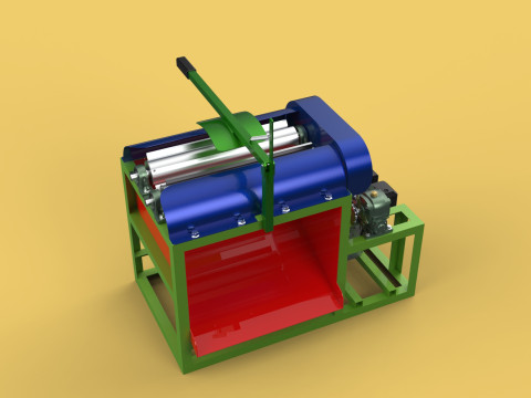 COCONUT PEELING MACHINE PEELER DEHUSKER TOOL REMOVAL SKIN FRUIT 3D-Modell
