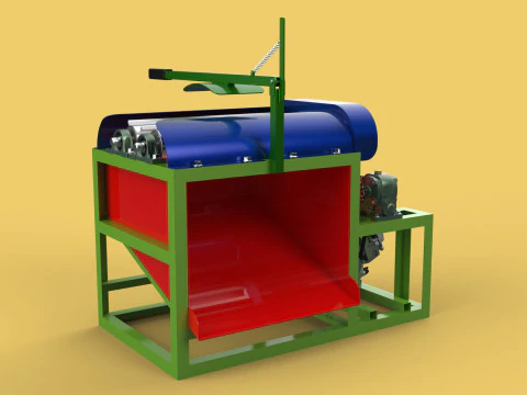 COCONUT PEELING MACHINE PEELER DEHUSKER TOOL REMOVAL SKIN FRUIT 3D Model