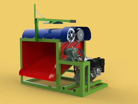 COCONUT PEELING MACHINE PEELER DEHUSKER TOOL REMOVAL SKIN FRUIT 3D Model